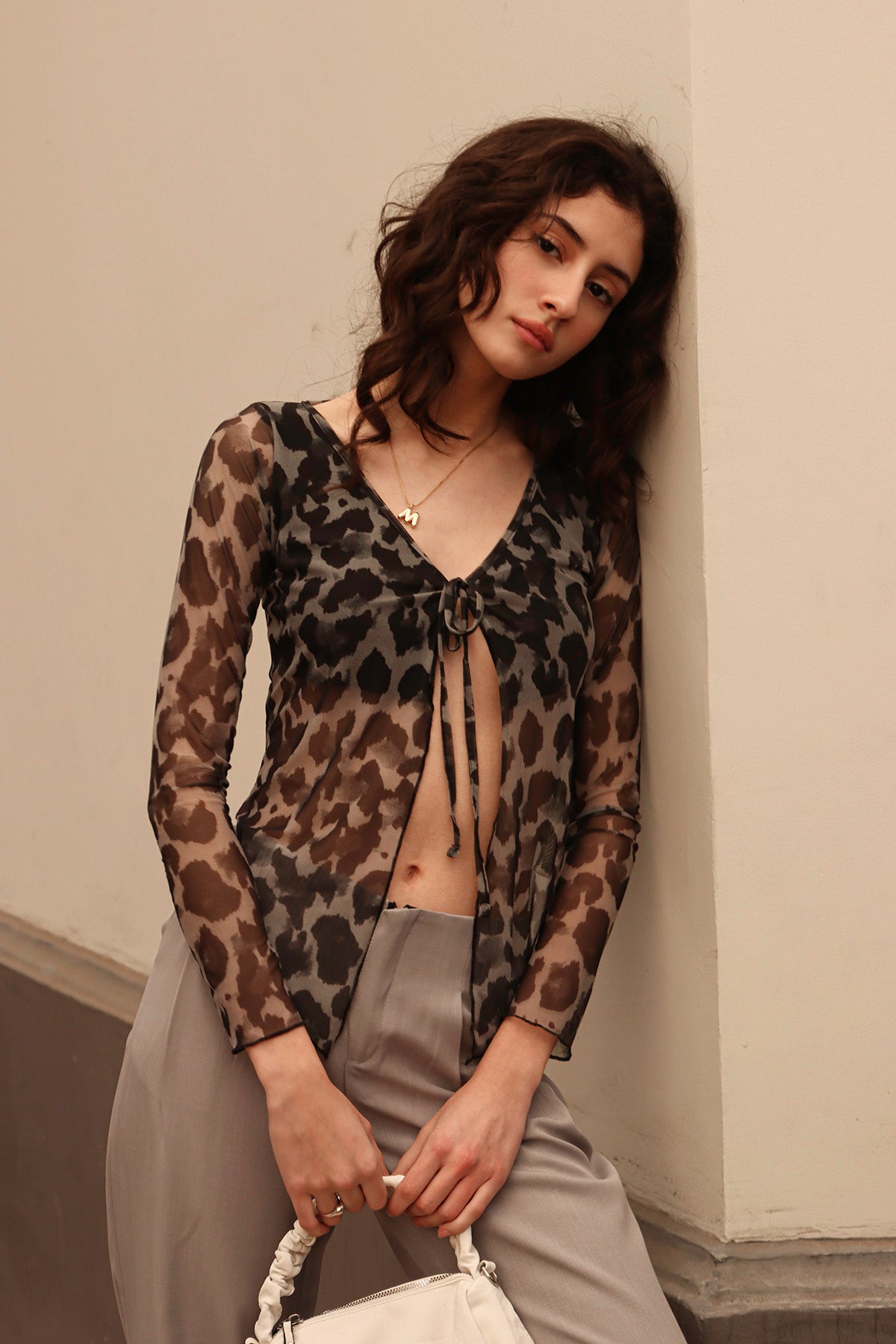 Top Carol Animal print Negro